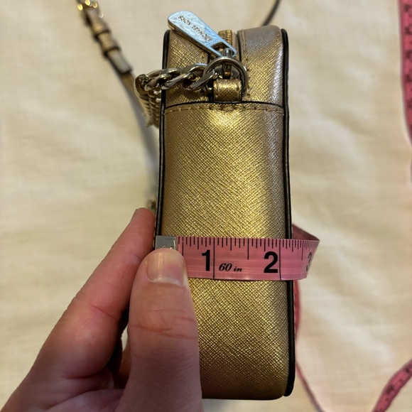 Michael Kors Gold Jet Set Crossbody Purse - Picture 7 of 7